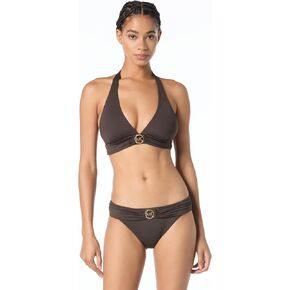 Women's Solid Logo Ring Halter Top in Saudi Arabia