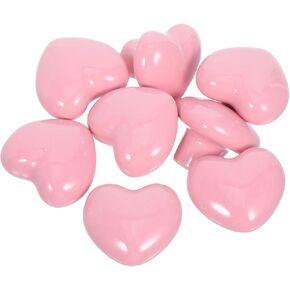 PRETYZOOM 8pcs Heart Shaped Ceramic Dresser Knobs Cute Small Drawer Pull Handles for Bedroom Nursery Room Decorative Cabinet Hardware in Light Pink in Saudi Arabia