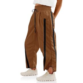 Willow Dance Women's Wide Leg Pants Casual Drawstring Elastic Waisted Striped Workout Sweatpants Track Pants with Pockets in Saudi Arabia