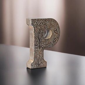 Vintage Gray Handmade Eco-Friendly N Alphabet Letter Block for Wall Mount & Table Top Décor in Saudi Arabia