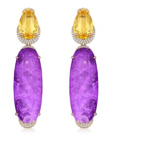 Crystal Cubic Zirconia Teardrop Colorful large Gemstone Dangle Earrings for Women Sterling Silver Hypoallergenic fashion jewelry gifts for Mom Wife Wedding Prom Party in Saudi Arabia