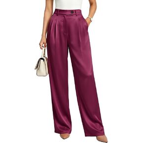 Women's Wide Leg Pants Dress Pant High Waisted Slacks Trousers Business Casual Pants in Saudi Arabia