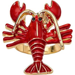 Nojess Crab Statement Ring for Women Lobster Sea Animal Ring Tropical Vacation Beach Rings Summer Hawaiian Beachy Ocean Jewelry in Saudi Arabia