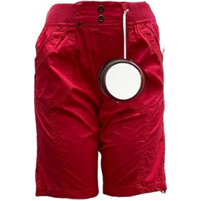 Dash Womens Cotton Pull on Elastic Waist Front and Back Pockets Bermuda Shorts with Belt Loops in Kuwait