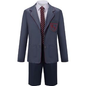 AwwwCos Men The Musical Cosplay Costume Gray School Uniform Shorts Skirt with Tie Halloween Party Outfit in Saudi Arabia