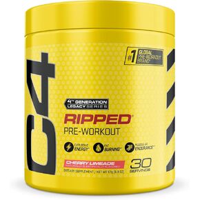 Cellucor C4 Ripped Pre Workout Powder Raspberry Lemonade | Creatine Free + Sugar Free Preworkout Energy Supplement for Men & Women | 150mg Caffeine + Beta Alanine| 30 Servings in Saudi Arabia