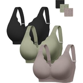 Angelhood Plus Size Jelly Bra Push Up Bras for Women Full Coverage Bralette, Minimizer Bras for Large Breasts in Saudi Arabia