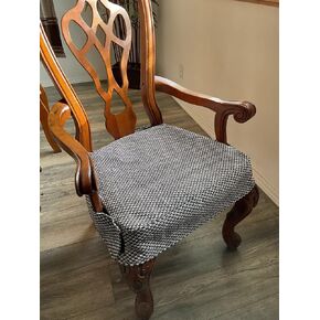 OctoRose Made to fit Any Size Dining Chair with The arms or Without The arms Upholstery Material Chair Seat Cover, Customize Size Set of Two Chair Covers (Linen-Beige) in Saudi Arabia