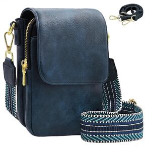 Compact Leather Crossbody Phone Bag for Women, Adjustable Strap & Built-in Card Pockets in Saudi Arabia