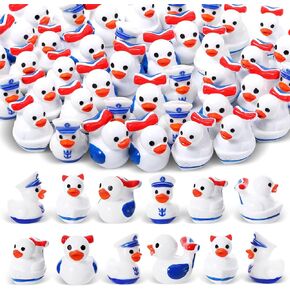 50Pcs Mini Resin Sailor Cruise Ducks Tiny Cruise Ducks for Hiding, Miniature Sailor Cruise Figurines Mini Duck for Cruise Ship Nautical Cruise Party Favors in Kuwait