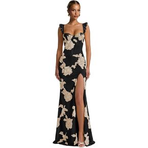 Floral Prom Dresses 2026 Spaghetti Straps Mermaid Bridesmaid Dress with Slit Long Corset Formal Dress in Saudi Arabia