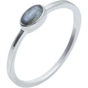 Labradorite Ring 925 Sterling Silver | Natural Oval Gemstone Handmade Jewelry Ring for Women in Kuwait