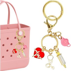 Nurses Gifts for Women, Keychain Nurse Charms Essentials Accessories for Tote Bag/Purse Nurses Week Graduation Gifts in Saudi Arabia