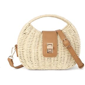 Gladdon Small Woven Straw Crossbody Handbag for Women Boho Style with Adjustable Strap in Saudi Arabia