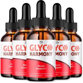 Glyco Harmony Drops, Official Glyco Harmony Liquid Supplement with All Natural Ingredients, GlycoHarmony Blood Support Max Strength Health & Wellness Vitamin Supplement (5 Bottle Bundle, 150 Servings) in Saudi Arabia