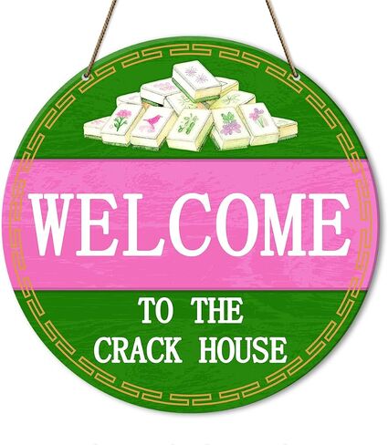 Mahjong Lover Wooden Decor Sign for Home Room Bedroom Porch Door Decorations, Mahjong Majong Room Welcome Decorations Gifts for Women Men in Saudi Arabia