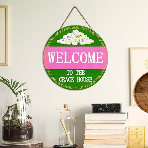 Mahjong Lover Wooden Decor Sign for Home Room Bedroom Porch Door Decorations, Mahjong Majong Room Welcome Decorations Gifts for Women Men in Saudi Arabia