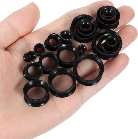 20 Pcs Silicone Plugs for Ears | Skin-Friendly Stretchable Lightweight Comfort Design, Ear Lobe Stretching Body Piercing Jewelry for Daily Party Festival in Kuwait