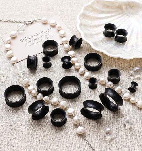20 Pcs Silicone Plugs for Ears | Skin-Friendly Stretchable Lightweight Comfort Design, Ear Lobe Stretching Body Piercing Jewelry for Daily Party Festival in Kuwait