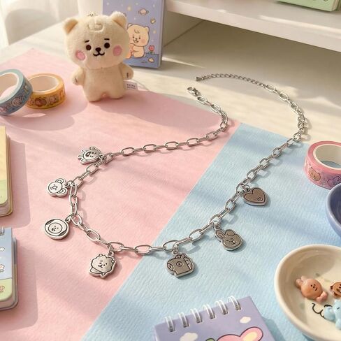 Army Necklace Korean Pop Album Inspired Merch Charm Jewelry for Tour Concert Fans Gifts Women Men in Saudi Arabia