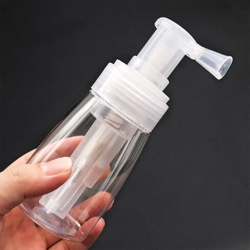 180ml Powder Spray Bottle, 6oz Refillable Cosmetics Travel Spray Bottle, Plastic Hair Fiber Applicator, Transparent Dry Powder for Loose Powder, Barber and Beauty Use in Saudi Arabia