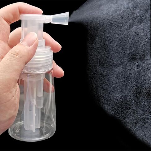 180ml Powder Spray Bottle, 6oz Refillable Cosmetics Travel Spray Bottle, Plastic Hair Fiber Applicator, Transparent Dry Powder for Loose Powder, Barber and Beauty Use in Saudi Arabia
