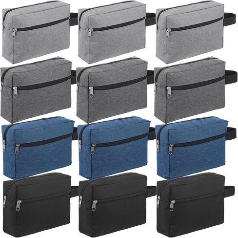 MAQUITA 12 Pcs Travel Toiletry Bag for Women Men Large Water Resistant Shaving Bag Hanging Cosmetic Bags with Handle and Divider Storage Travel Pouch Case for Cosmetics Toiletries Accessories in Kuwait
