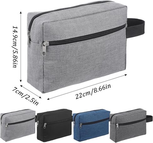 MAQUITA 12 Pcs Travel Toiletry Bag for Women Men Large Water Resistant Shaving Bag Hanging Cosmetic Bags with Handle and Divider Storage Travel Pouch Case for Cosmetics Toiletries Accessories in Kuwait