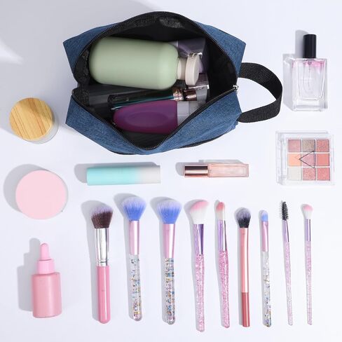 MAQUITA 12 Pcs Travel Toiletry Bag for Women Men Large Water Resistant Shaving Bag Hanging Cosmetic Bags with Handle and Divider Storage Travel Pouch Case for Cosmetics Toiletries Accessories in Kuwait