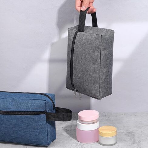 MAQUITA 12 Pcs Travel Toiletry Bag for Women Men Large Water Resistant Shaving Bag Hanging Cosmetic Bags with Handle and Divider Storage Travel Pouch Case for Cosmetics Toiletries Accessories in Kuwait