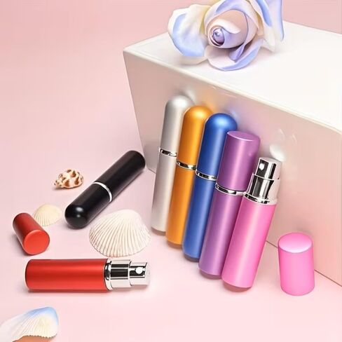 4 Pcs Refillable Perfume Atomizer, Travel Perfume Bottle Refillable and Leak-Proof, Portable Empty Cologne Atomizer, Mini Refillable Perfume Bottle for Pocket, Easy to Refill Decant Sprayer (5 ml) in Kuwait