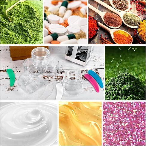 40 قطعة من حاويات مستحضرات التجميل البلاستيكية مع أغطية شفافة، برطمانات صغيرة لعينات المكياج سعة 0.5 أونصة، حاويات أوعية فارغة، برطمانات مستحضرات تجميل مستديرة للسفر لعينة اللوشن السائل وبودرة الكريم. in Kuwait