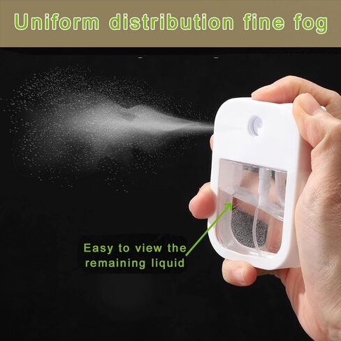 6Pcs Portable Card Clear Spray Bottles,Hand Sanitizer Spray Case,38ml/1.29oz Refillable Plastic Perfume Atomizer Vials,for Essential Oils, Moisturizing Water,Atomizer for Office & On-the-Go Use in Saudi Arabia