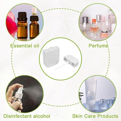6Pcs Portable Card Clear Spray Bottles,Hand Sanitizer Spray Case,38ml/1.29oz Refillable Plastic Perfume Atomizer Vials,for Essential Oils, Moisturizing Water,Atomizer for Office & On-the-Go Use in Saudi Arabia