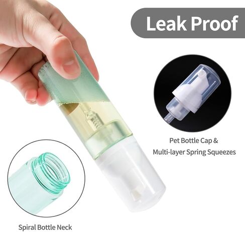 2 Pack Foam Pump Bottle Travel 60 ml/2 oz Small Size Mousse Foaming Soap Dispenser, Clear Plastic Foam Soap Dispenser Mini Empty Refillable Pump Containers(Pink&Blue) in Saudi Arabia