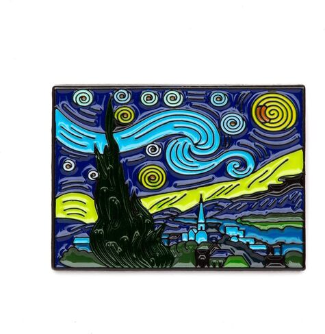 Today is Art Day, Enamel Pin, Vincent Van Gogh, The Starry Night, TIADPINSTARRY in Saudi Arabia
