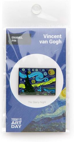 Today is Art Day, Enamel Pin, Vincent Van Gogh, The Starry Night, TIADPINSTARRY in Saudi Arabia