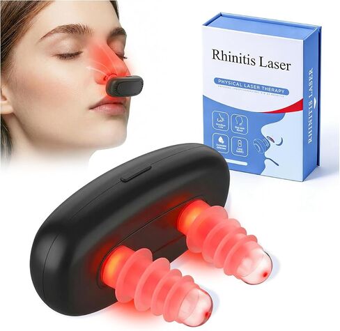 جهاز العناية بالأنف بالضوء الأحمر، أداة صحة الأنف LED لراحة الأنف اليومية، تصميم محمول قابل لإعادة الشحن عبر USB مع 3 أوضاع إضاءة وإيقاف تلقائي، خفيف الوزن، أسود، قطعة واحدة in Kuwait