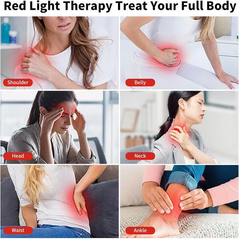 Red Light Therapy for Face and Body Red Light Infrared Light Therapy Lamp with Stand LED 660nm 850nm 5 Heads 7-Colors Infrared Light Device for Body in Saudi Arabia