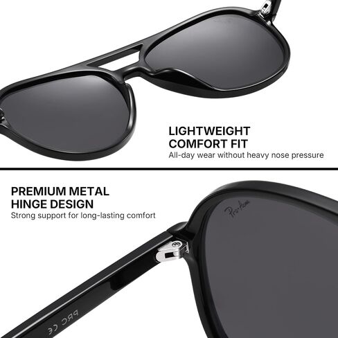 نظارة شمسية Pro Acme Retro مستقطبة Aviator للنساء والرجال، ظلال عصرية كلاسيكية من السبعينيات مع UV400 in Kuwait