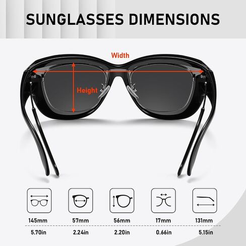 HAOLOTA Black+GradientPurple Women's Polarized Water Diamond Sunglasses for Prescription Glasses UV400 Protection in Saudi Arabia