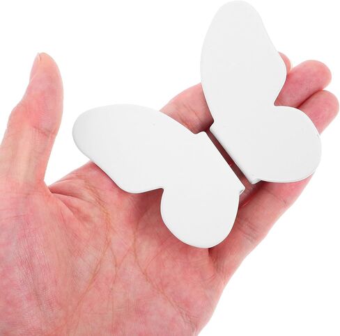 BESTYASH Butterfly Cabinet Handles and Drawer Pulls, White Small Furniture Knobs for ’ Room Dresser and Kitchen Cabinets, 1 Pair Decorative Butterfly Drawer Handles for ’s Furniture in Saudi Arabia