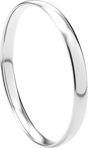 2mm Sterling Silver Polished Ring, Wedding Band, Best For Gift, Couple Gift, High Polish Plain Dome, Silver Wedding Band Comfort Fit Fine Jewelry in Kuwait