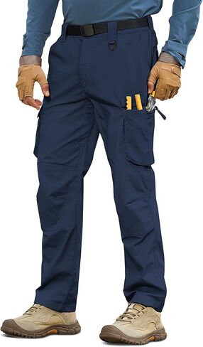 MOURCE Work Cargo Pants for Men Ripstop - Water Resistant Lightweight EDC Tactical Pants with 10 Pockets for Outdoor Combat in Saudi Arabia