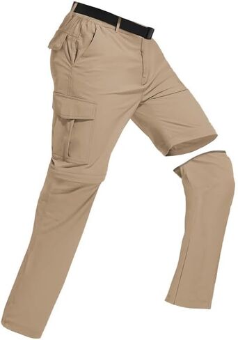 Men's Hiking Pants Detachable Zip Off Lightweight Waterproof Quick Dry Outdoor Fishing Travel Camping in Saudi Arabia
