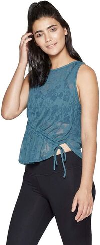 JoyLab Women's Burn-Out Tank Top - (US, Alpha, Medium, Regular, Regular, Mediterranean Teal) in Kuwait