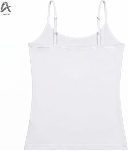 Women’s Cotton Stretch Cami Tank Top, Adjustable Spaghetti Strap Slim Fit Camisole for Layering & Summer Wear in Saudi Arabia