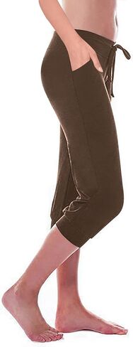 Women's Capri Pants Summer Lightweight Outdoor Hiking Stretchy Capris with Drawstring Cargo Pockets Yoga Cropped Pant in Saudi Arabia