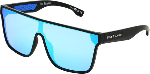 نظارة شمسية للرجال من True Religion Sky's Blue Flash Black Shield in Kuwait