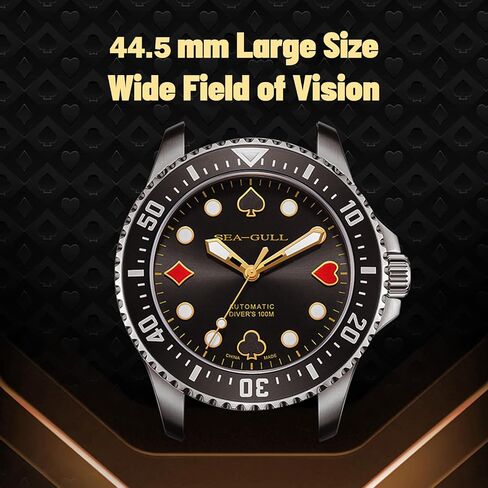 SEA-GULL Seagull Watch Men's Watches Ocean Series Backwave Diving Automatic Mechanical Watch Men Guandan Master 816.27.1067, Black, Bracelet in Saudi Arabia